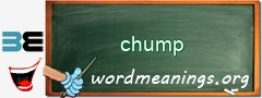 WordMeaning blackboard for chump